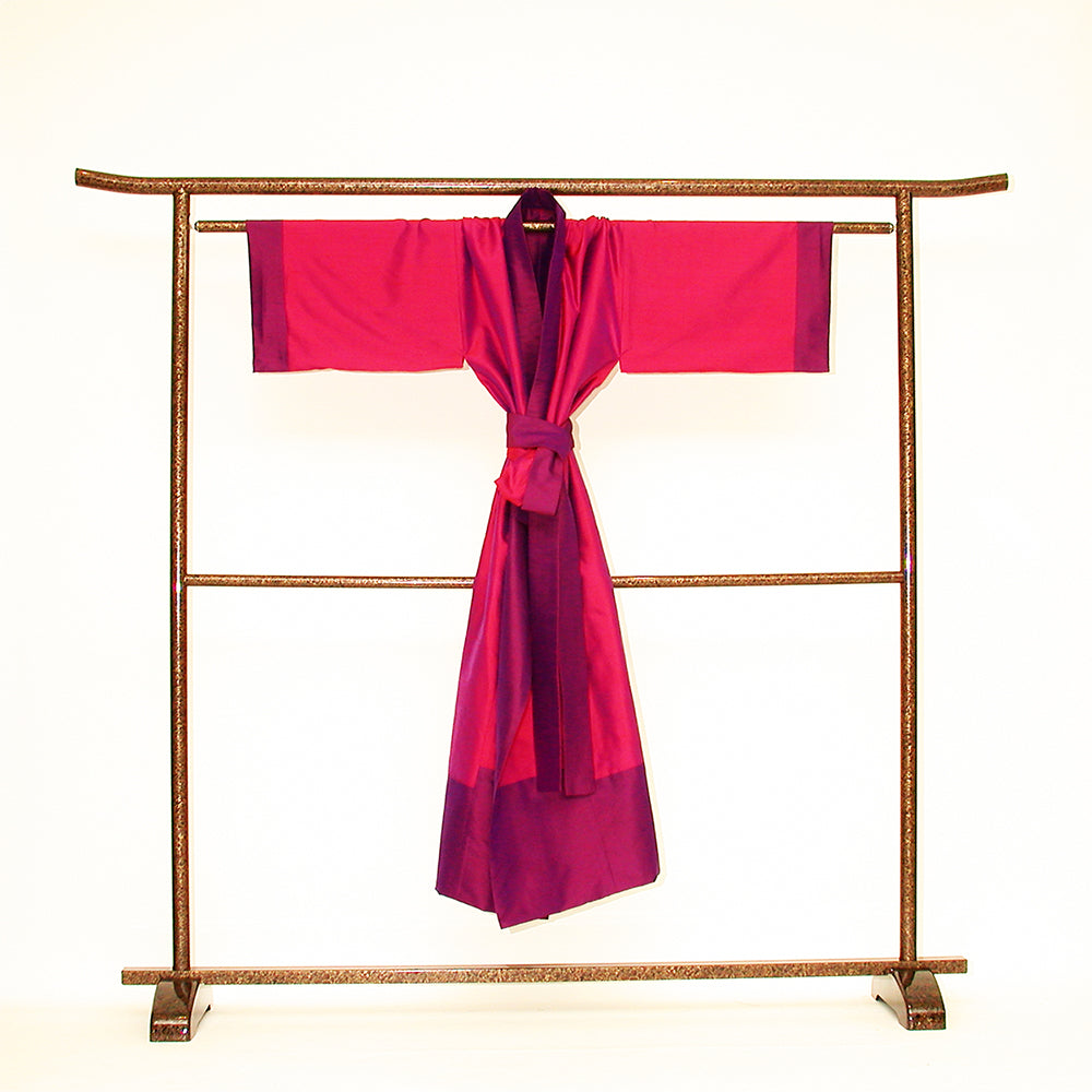 Seiden-Kimono, violett mit violett