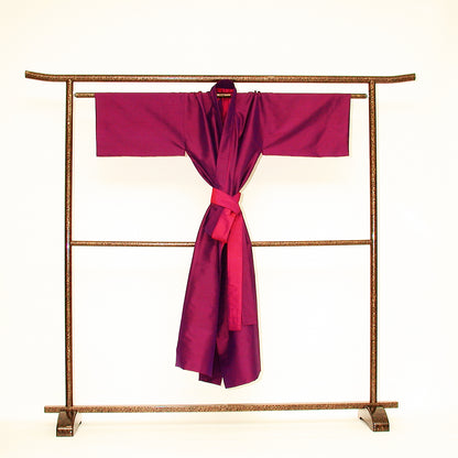 Seiden-Kimono, violett mit violett
