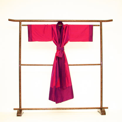 Seiden-Kimono, violett mit violett