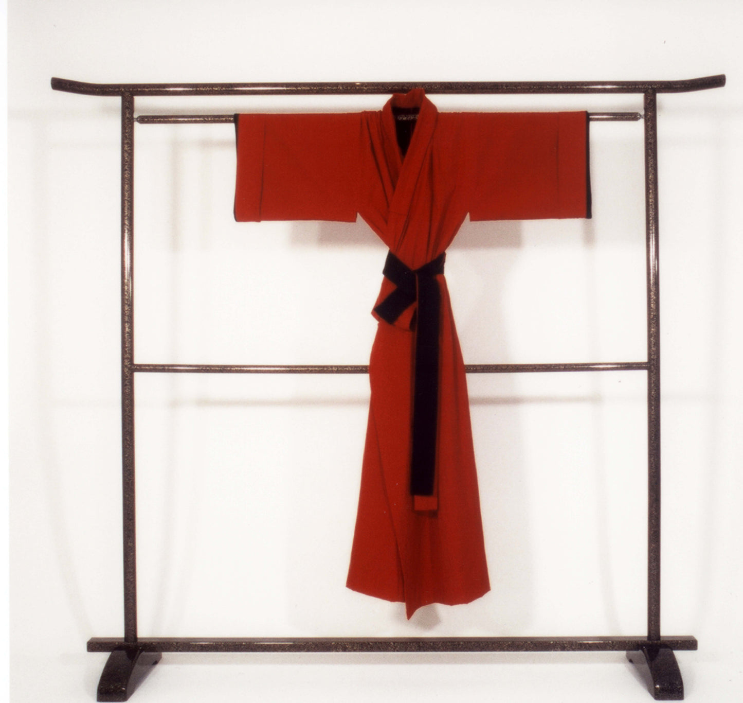 Baumwoll-Kimono, rot - schwarz