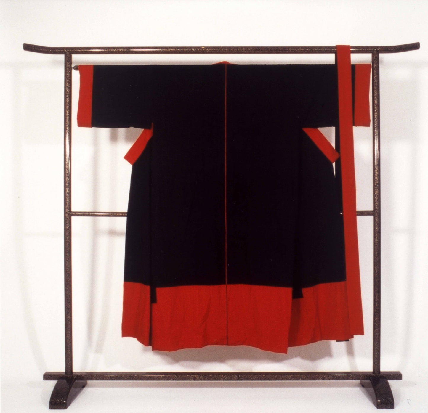 Baumwoll-Kimono, rot - schwarz